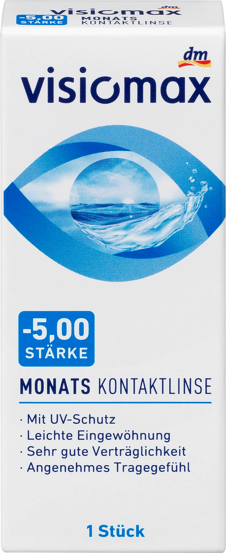 VISIOMAX عدسة شهرية ديوبتر -5.00 ، 1 جهاز طبي