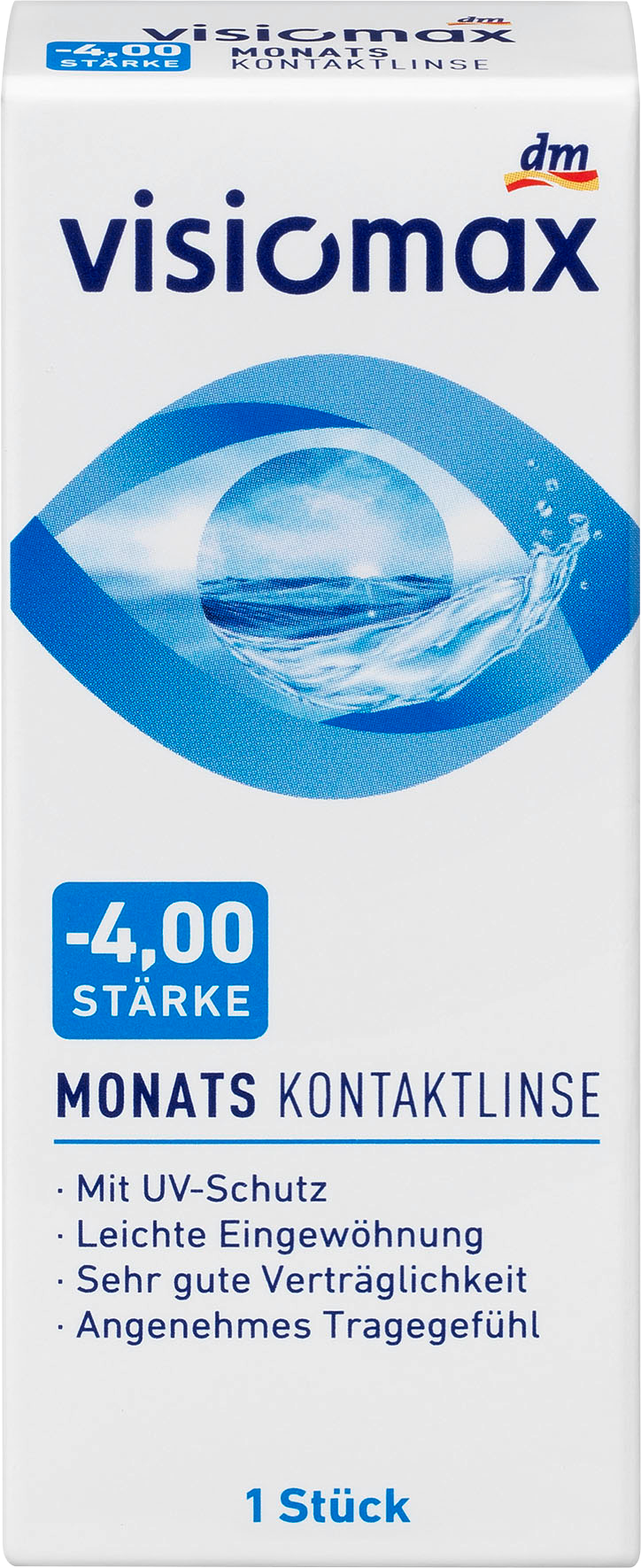 VISIOMAX عدسة شهرية ديوبتر -4.00 ، 1 جهاز طبي