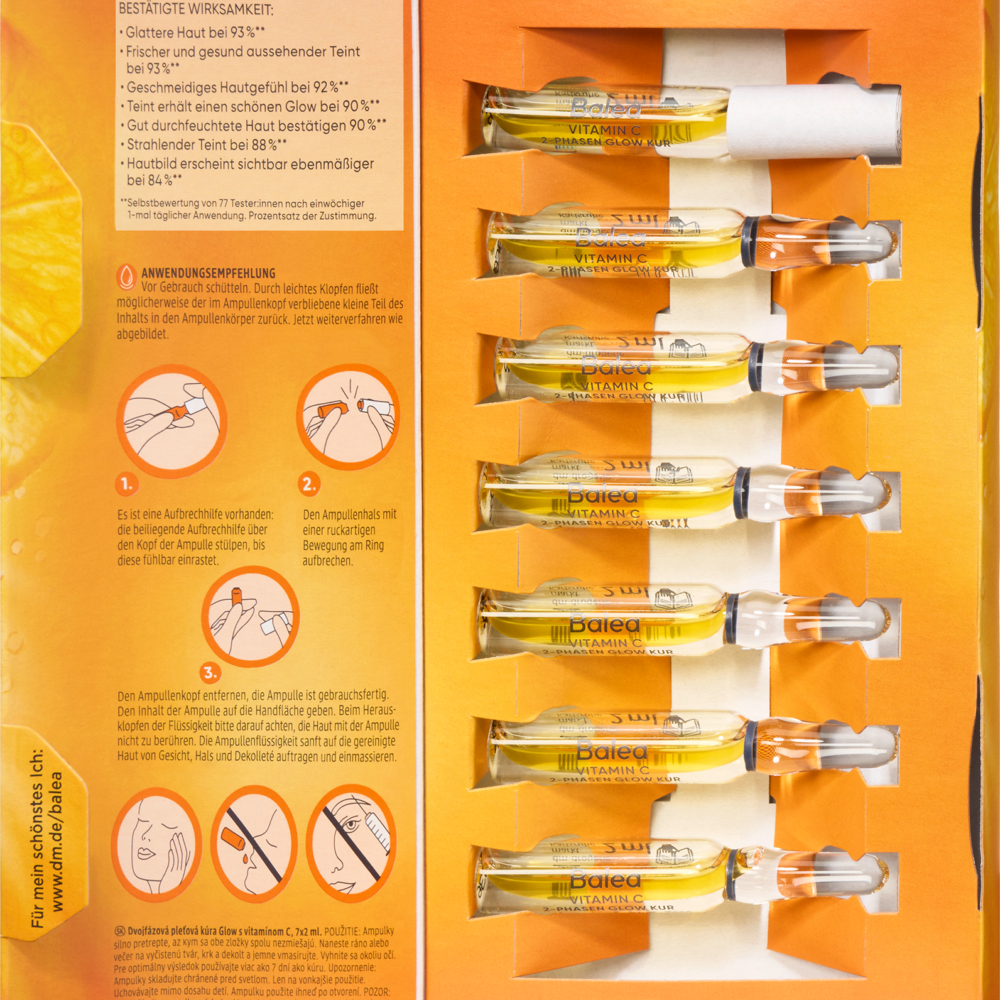 باليا أمبولات جلو كيور 2-phase فيتا للرجال سي، 14 مل