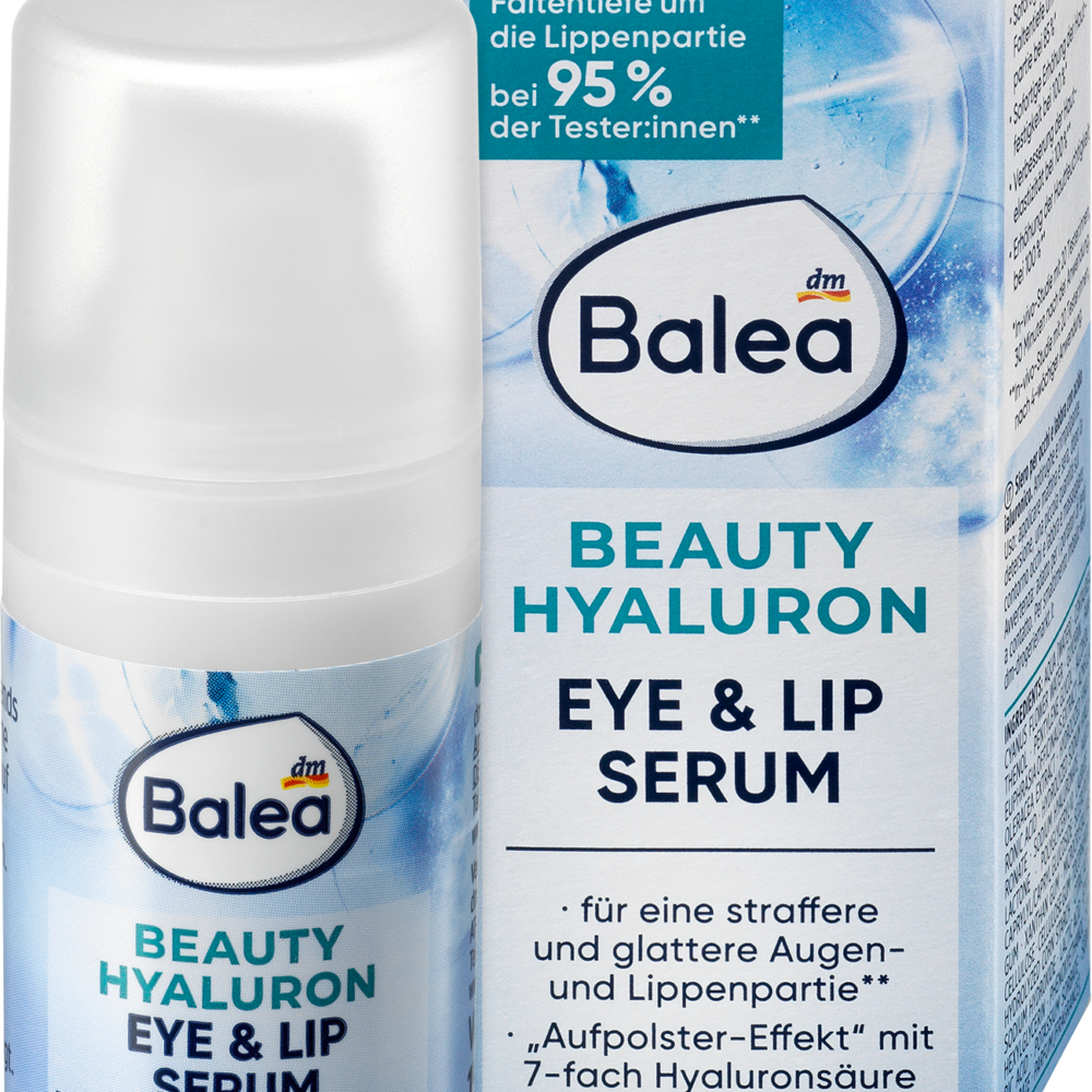 Balea سيروم بيوتي هيالورون للعين والشفاه، 15 مل