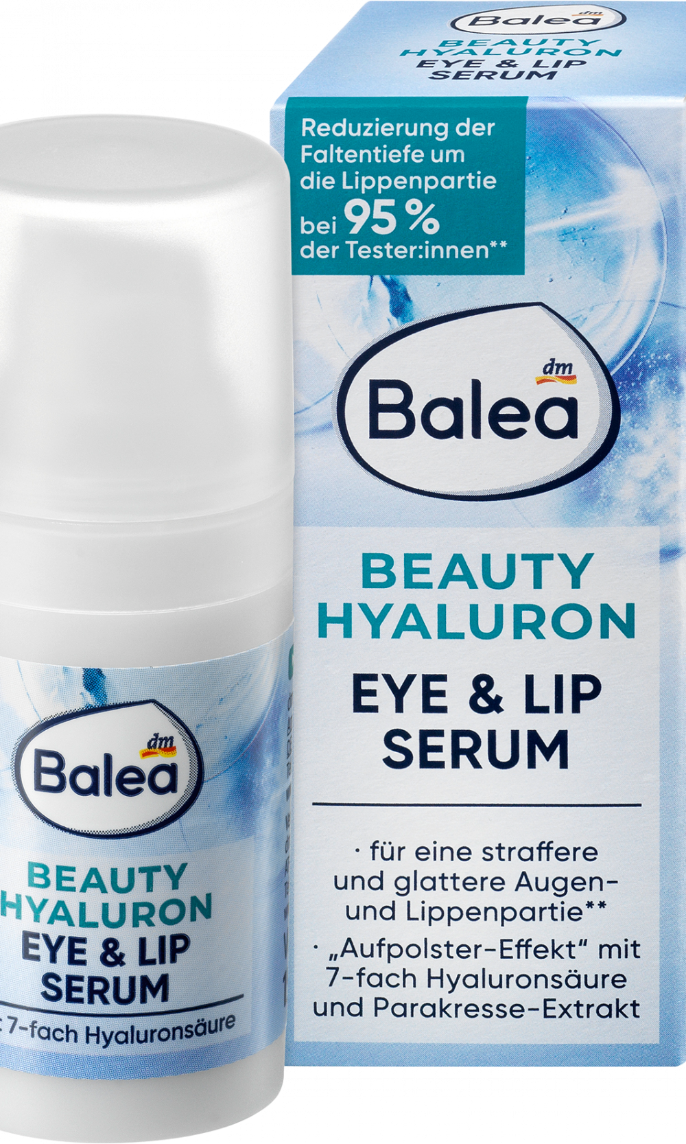 Balea سيروم بيوتي هيالورون للعين والشفاه، 15 مل