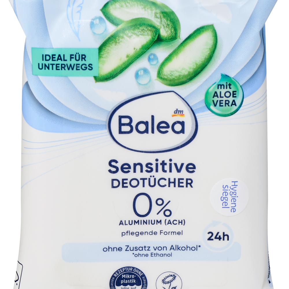 باليا مناشف مزيل عرق حساسة، 10 قطع