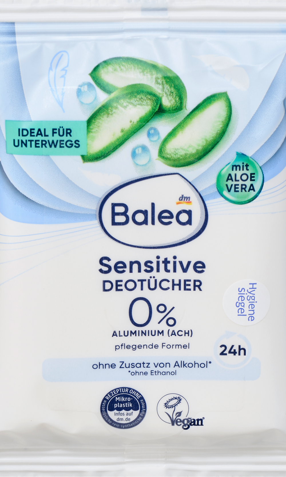 باليا مناشف مزيل عرق حساسة، 10 قطع