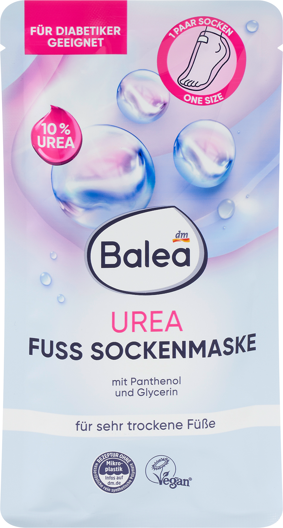 باليا قناع القدم جوارب اليوريا (1 زوج)، 2 قطعة