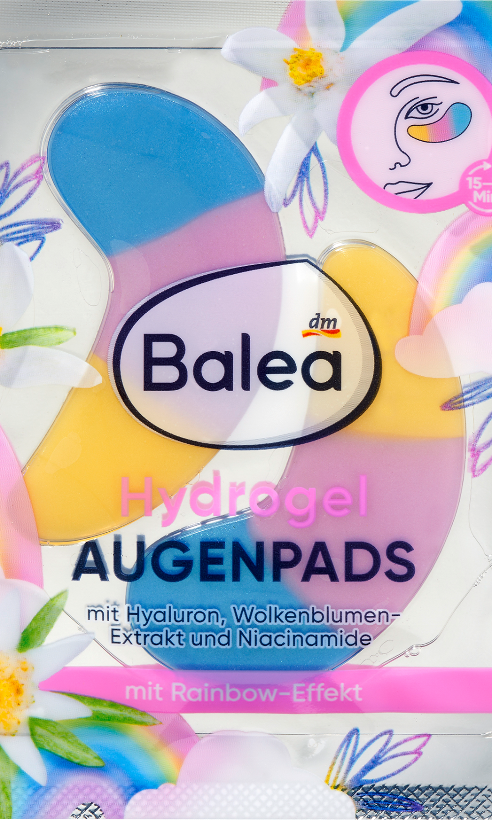 باليا وسادات عين هيدروجيل قوس قزح (1 زوج) ، 2 قطعة