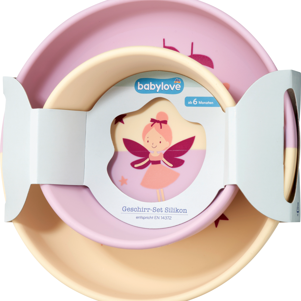 طقم أدوات مائدة بيبي لوف سيليكون فيري 2 قطعة، 1 قطعة