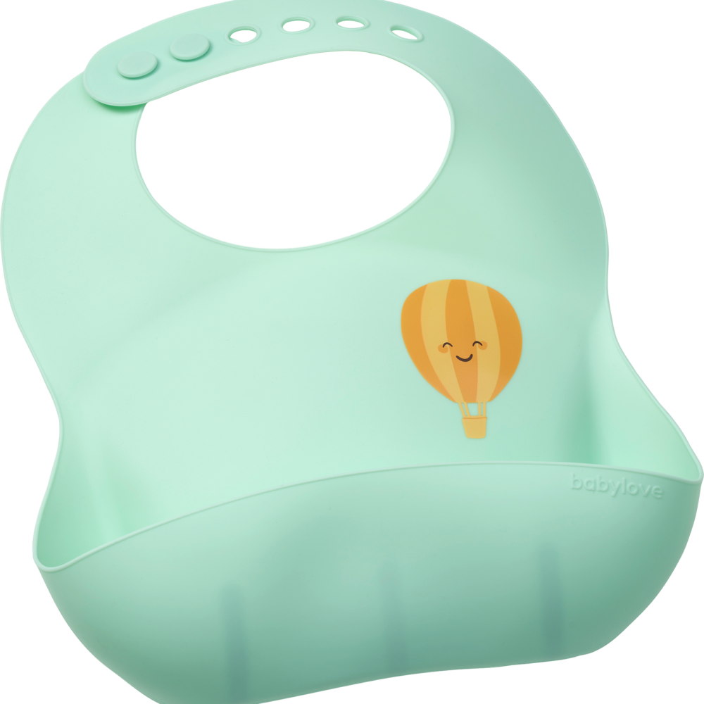 بيبي لوف مريلة سيليكون، نعناع، 1 قطعة