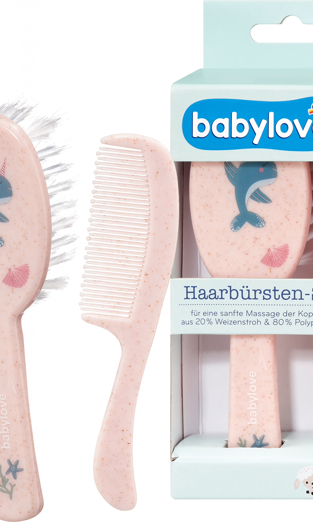 بيبي لوف طقم فرش بينك دولفين 2 قطعة، 1 قطعة