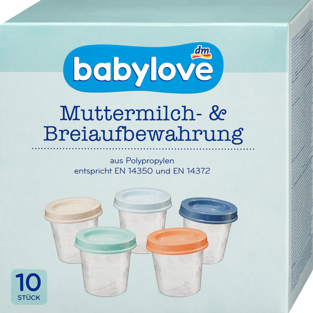 بيبي لوف علب تخزين حليب الثدي والعصيدة ، 10 قطع
