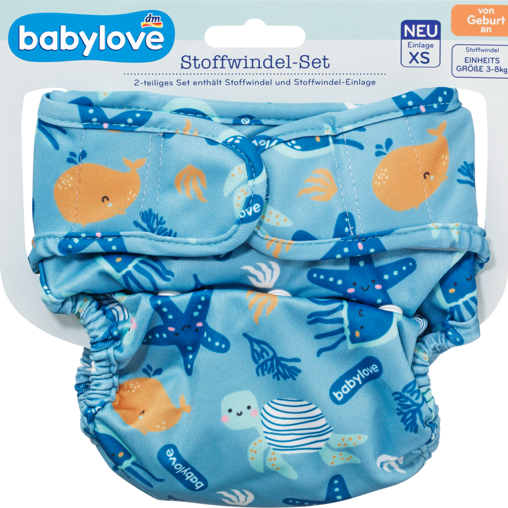 طقم حفاضات قماش بيبي لوف تحت الماء ، 1 قطعة