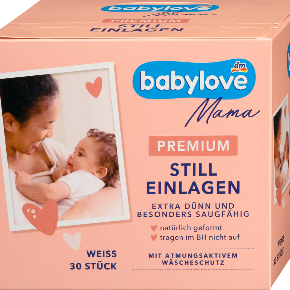 بيبي لوف ماما ضمادات الرضاعة الفاخرة الرقيقة للغاية، 30 قطعة
