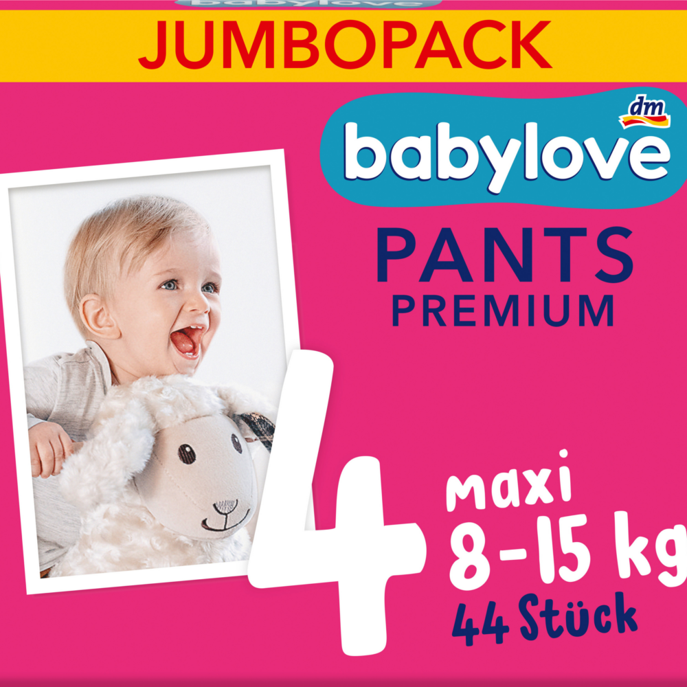 بيبي لوف بنطال أطفال مقاس بريميوم 4 (8-15 كجم)، عبوة جامبو، 44 قطعة
