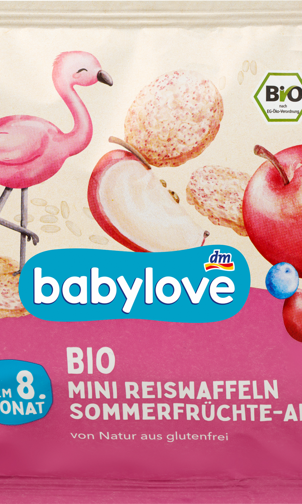 بيبي لوف بيبي سناك كعك الأرز فواكه الصيف التفاح ، من الشهر 8 ، 35 جرام طعام تكميلي