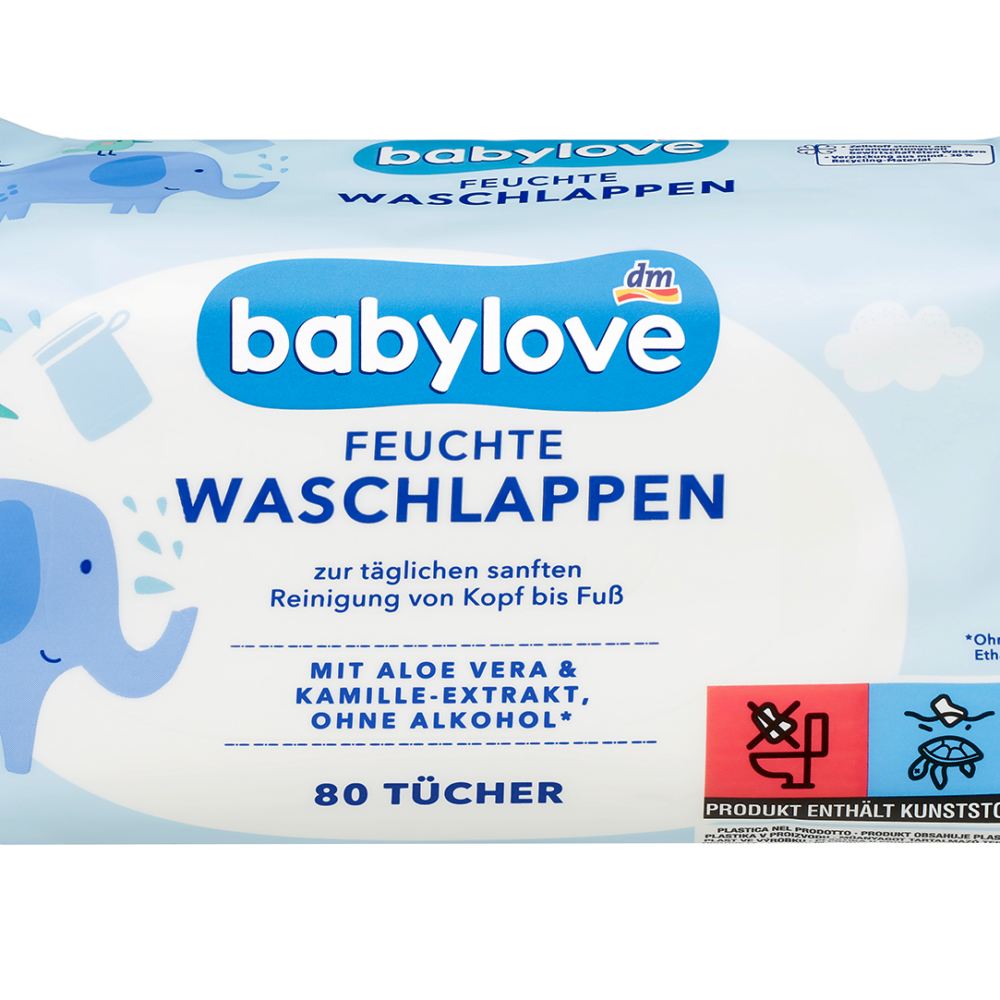 بيبي لوف مناشف رطبة، 80 قطعة