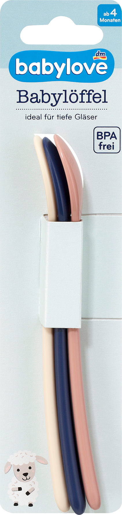ملاعق أطفال بيبي لوف للنظارات العميقة، 3 قطع