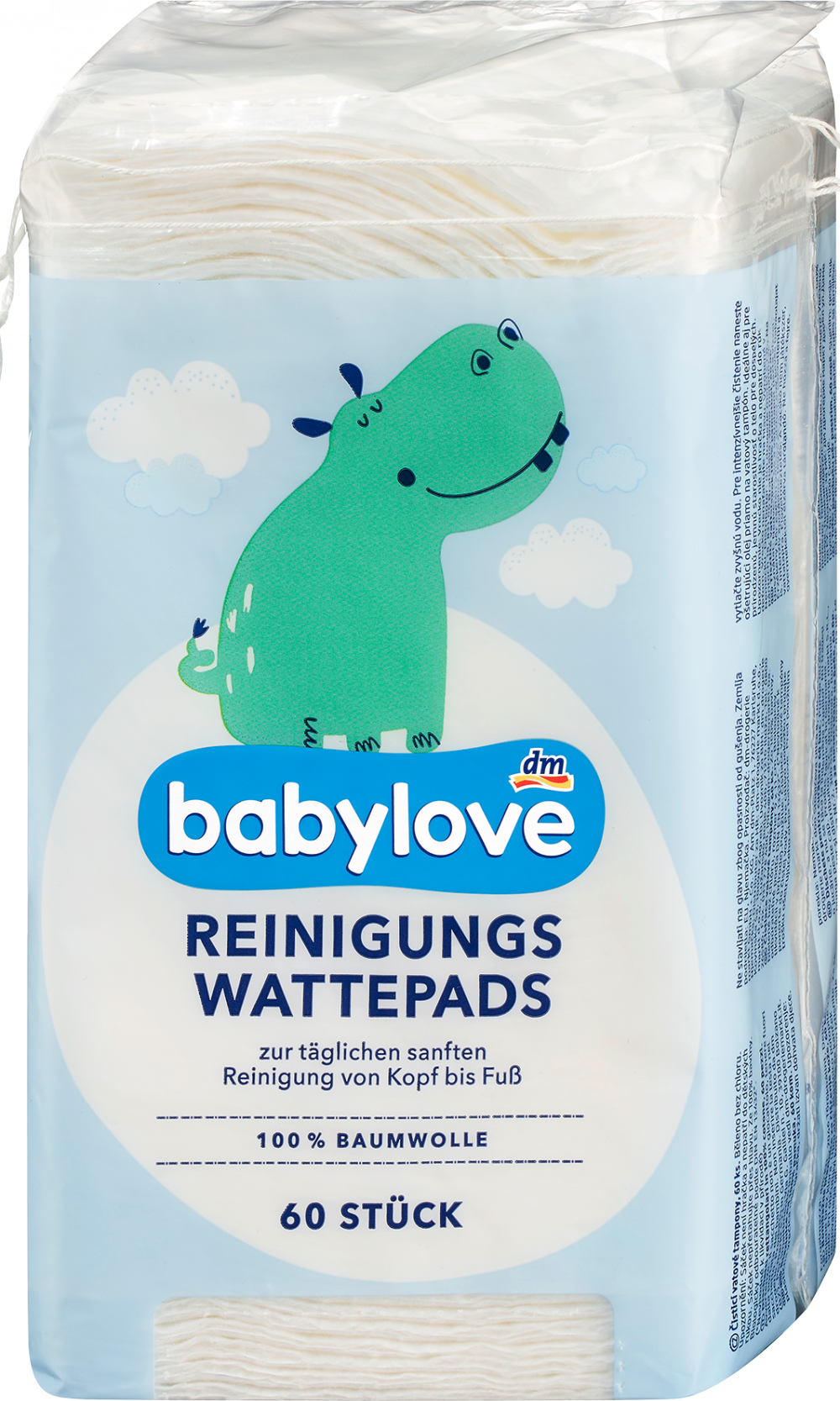 بيبي لوف فوط قطنية للتنظيف، 60 قطعة
