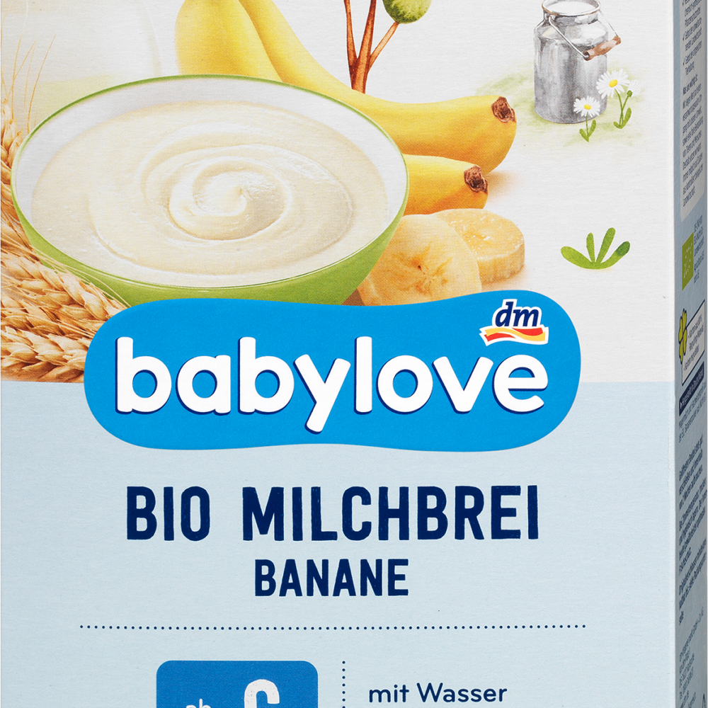 بيبي لوف عصيدة حليب موز من الشهر 6، 250 جرام طعام تكميلي