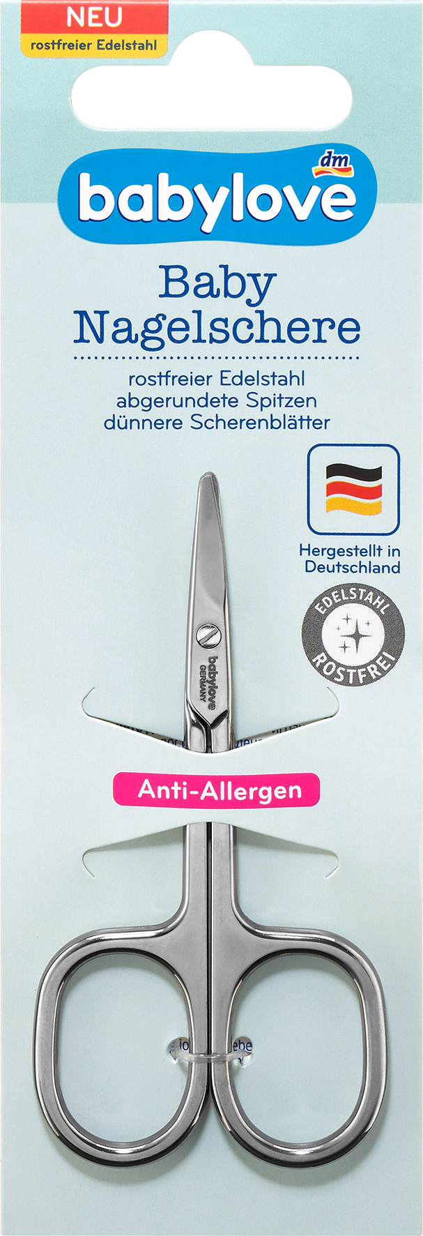 بيبي لوف مقص أظافر للأطفال مضاد للحساسية، 1 قطعة