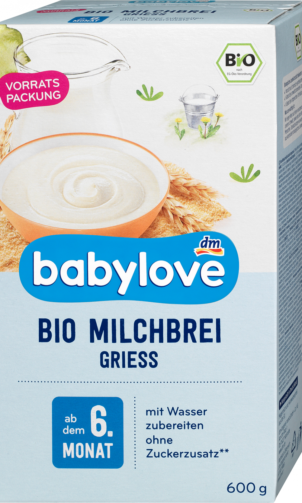 بيبي لوف عصيدة مسائية بالحليب السميد من 6 أشهر ، 600 جرام طعام تكميلي