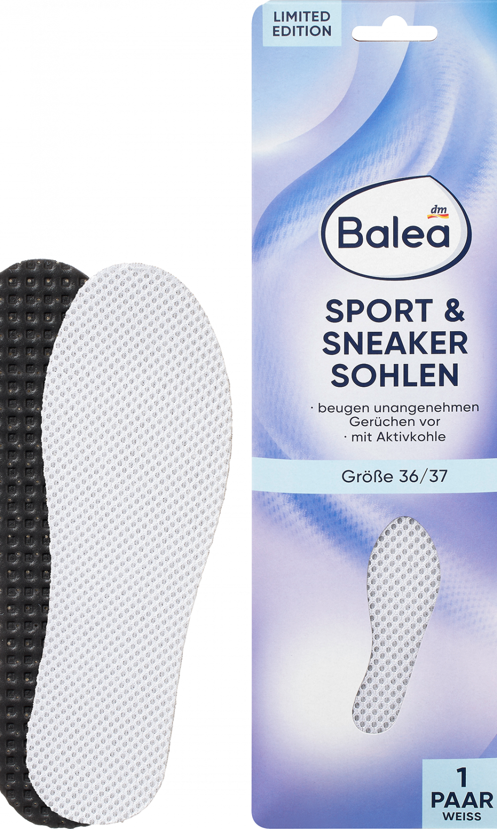 باليا نعل رياضي أبيض ، مقاس 36/37 (1 زوج) ، 2 قطعة