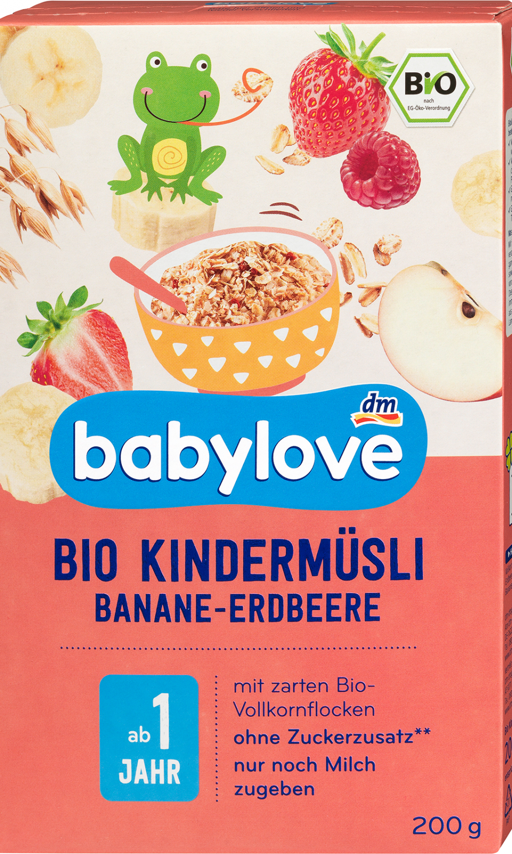 بيبي لوف موسلي موز وفراولة للأطفال من 1 سنة، 200 جرام طعام تكميلي