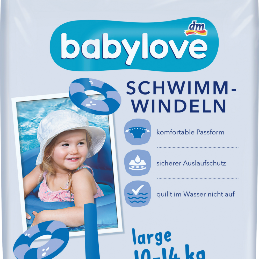 بيبي لوف حفاضات سباحة مقاس L (10 - 14 كجم) ، 12 قطعة