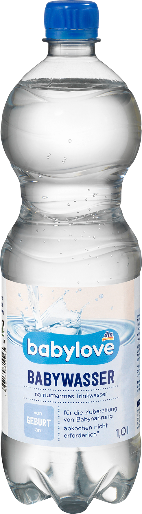 بيبي لوف ماء للأطفال، 1 لتر يمكن التخلص منه