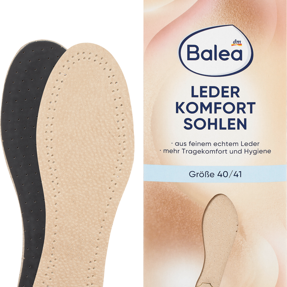 باليا نعال داخلية جلدية، مقاس 40/41 (1 زوج)، 2 قطعة