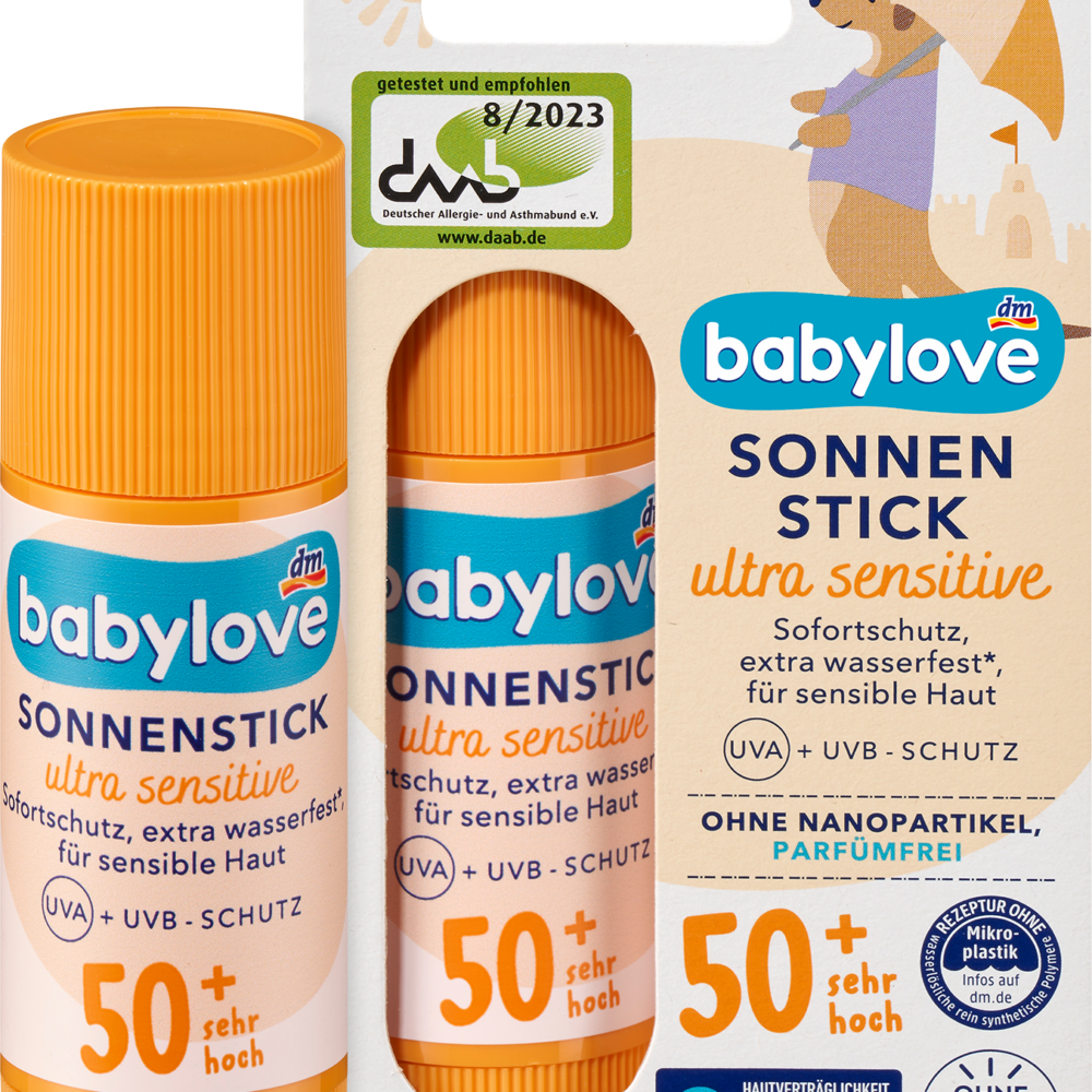 بيبي لوف صن ستيك للوجه فائقة الحساسية، SPF 50+، 20 جم