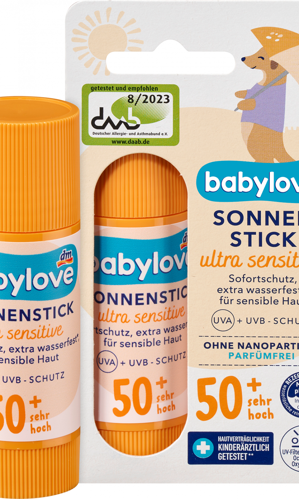 بيبي لوف صن ستيك للوجه فائقة الحساسية، SPF 50+، 20 جم