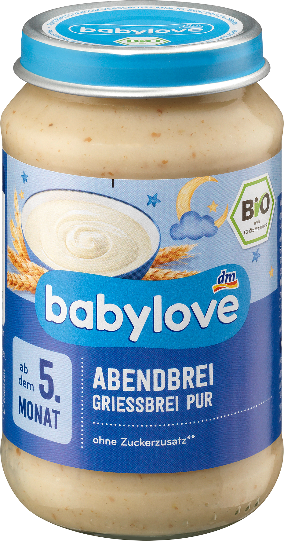 بيبي لوف عصيدة مسائية سميد نقي من الشهر الخامس، 190 جرام طعام تكميلي