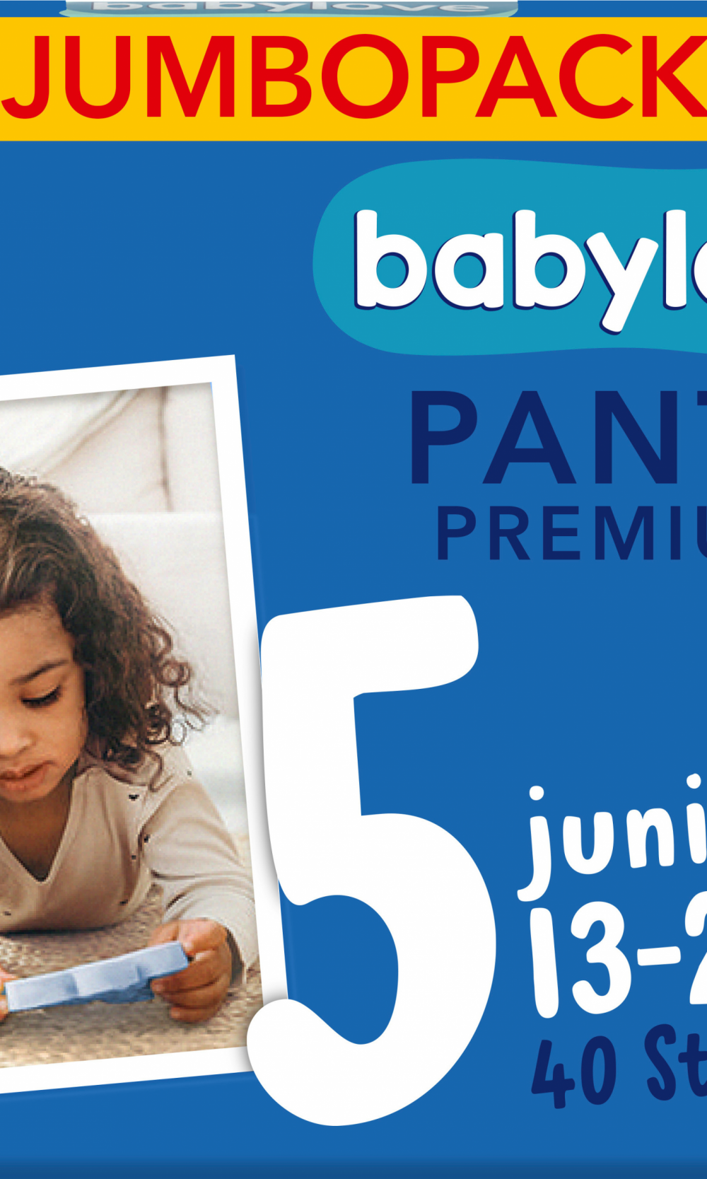 بيبي لوف بنطلون أطفال بريميوم مقاس 5 (13-20 كجم)، عبوة جامبو، 40 قطعة