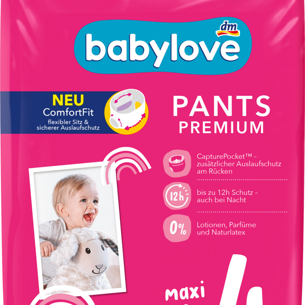 بيبي لوف بنطلون أطفال مقاس بريميوم 4 ماكسي (8-15 كجم)، 22 قطعة