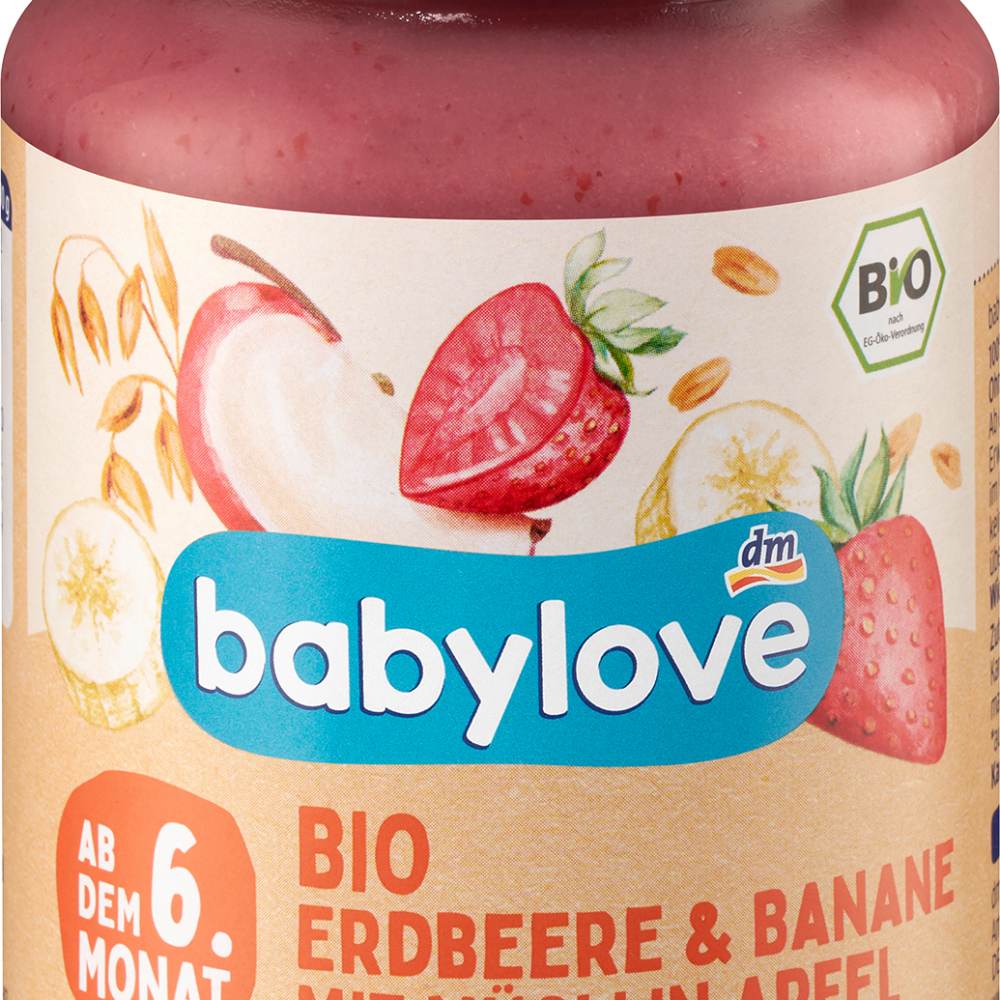 بيبي لوف فواكه وحبوب فراولة - موز - موسلي في التفاح من الشهر السادس ، 190 جرام طعام تكميلي