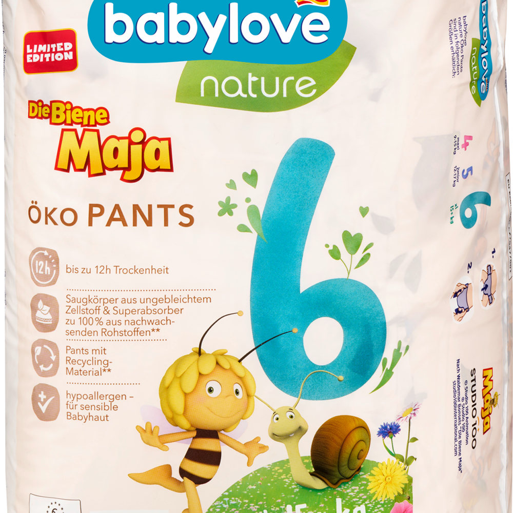 بيبي لوف بنطال أطفال مايا ذا بي مقاس 6 XL (15+ كجم)، 16 قطعة