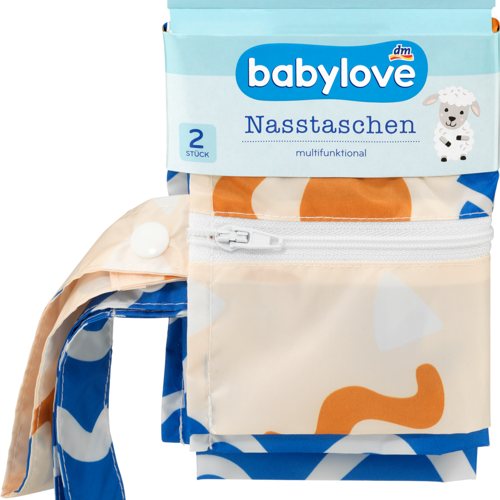 طقم شنطة مبللة بيبي لوف أزرق، 2 قطعة