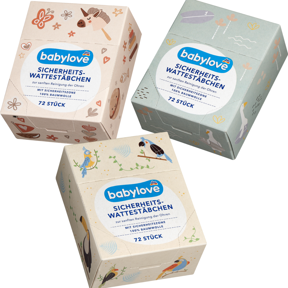 بيبي لوف مسحات قطنية للسلامة، 72 قطعة