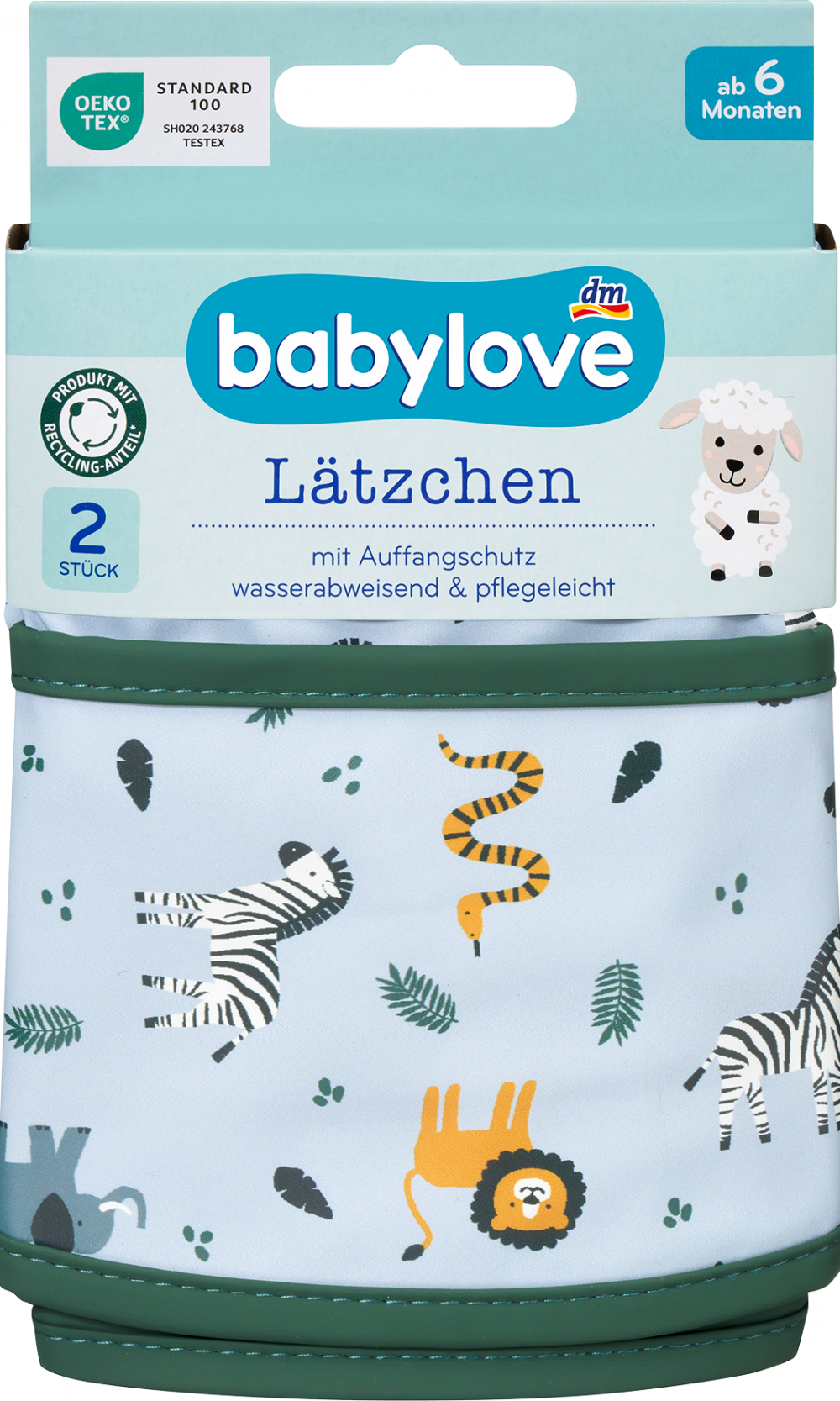 بيبي لوف مريلة أزرق/أخضر، 2 قطعة