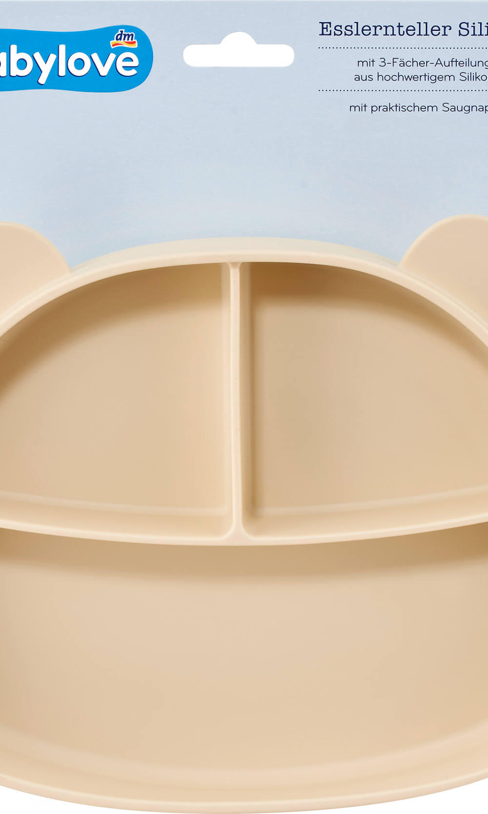 بيبي لوف صحن سيليكون قابل للتعلم، بيج، 1 قطعة