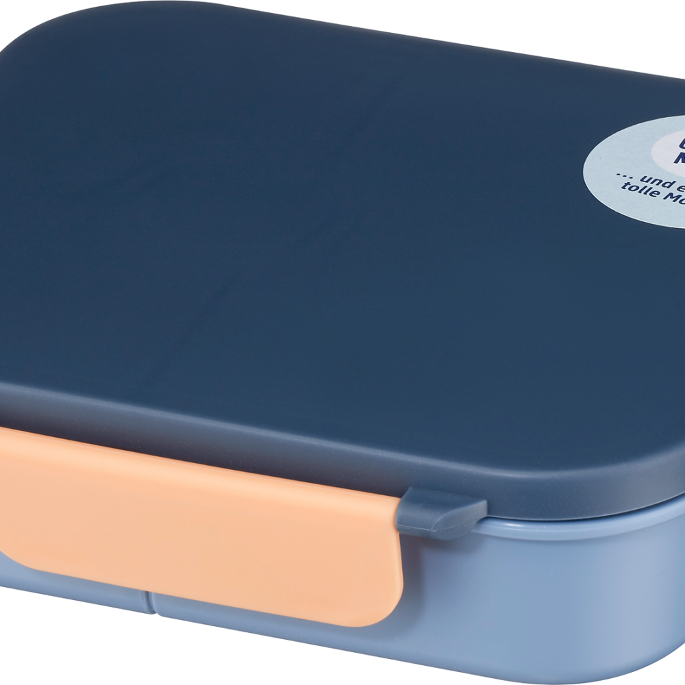 صندوق غداء بيبي لوف مع مقصورات زرقاء ، 1 قطعة