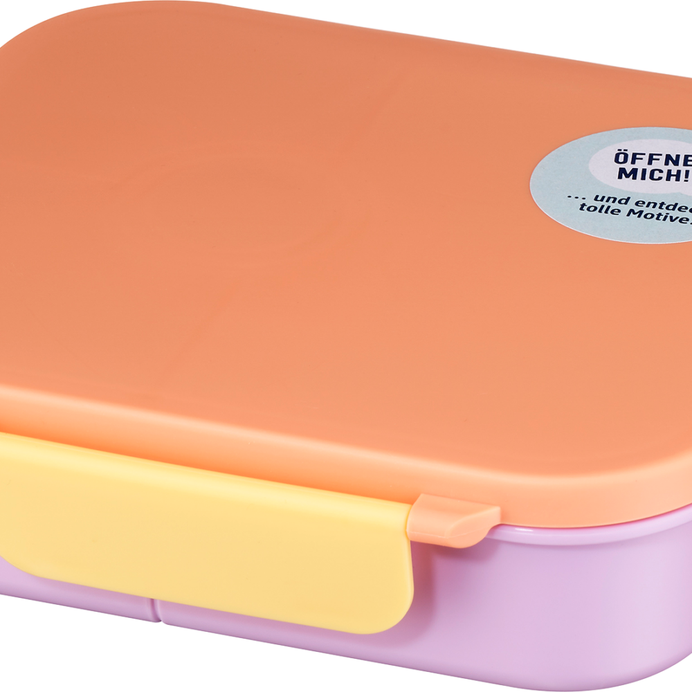 صندوق غداء بيبي لوف مع مقصورات أرجوانية / برتقالية ، 1 قطعة