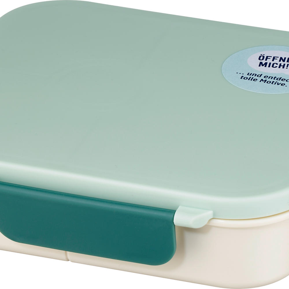 صندوق غداء بيبي لوف مع مقصورات بيج/أخضر، 1 قطعة