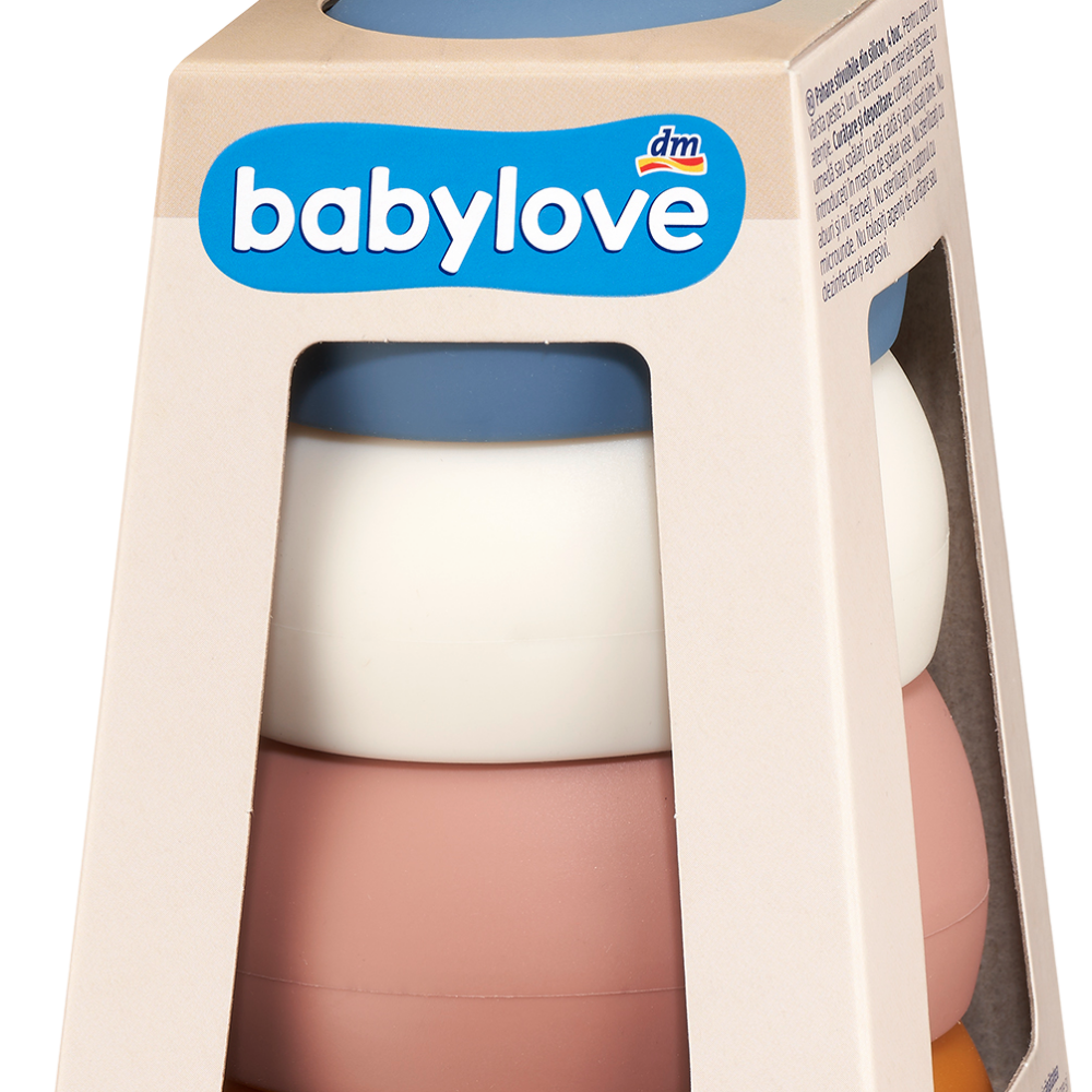 أكواب تكديس بيبي لوف مصنوعة من السيليكون، 4 قطع، 1 قطعة