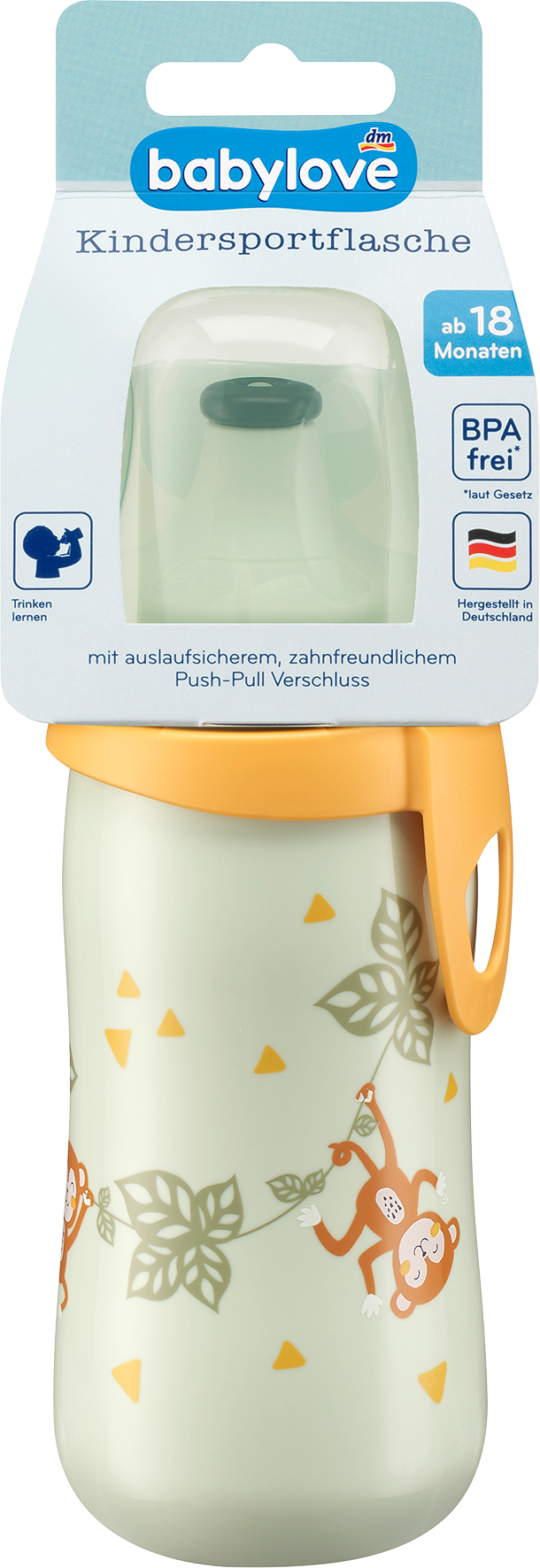 بيبي لوف زجاجة مياه للأطفال أخضر، 330 مل، 1 قطعة