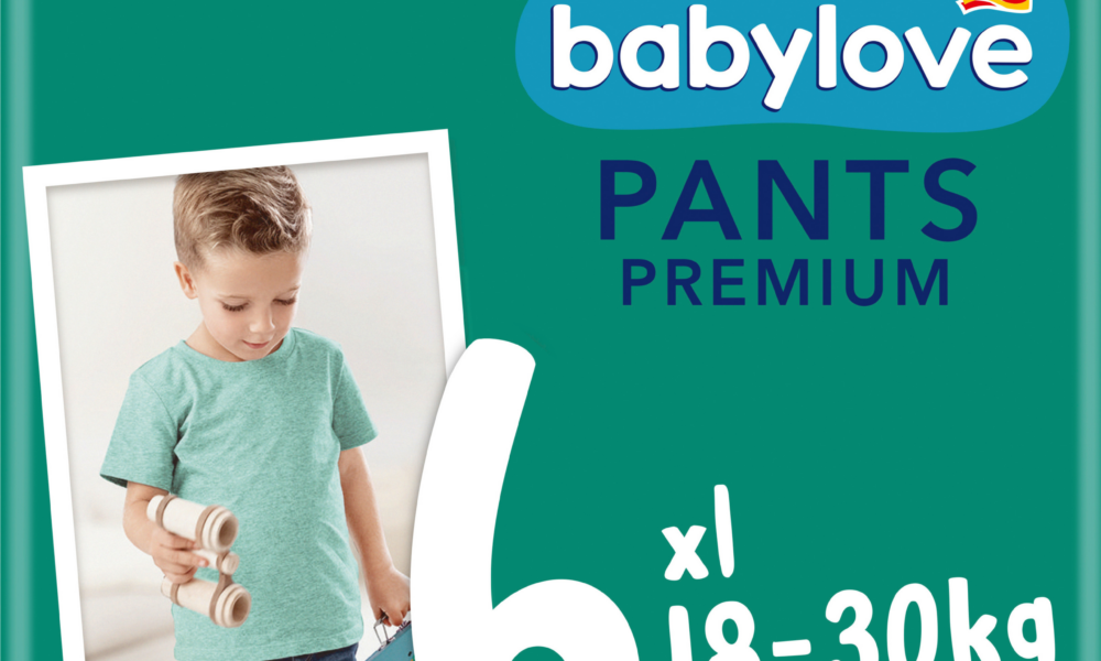 بيبي لوف بنطلون أطفال بريميوم مقاس 6 XL (18-30 كجم)، علبة شهرية، 72 قطعة