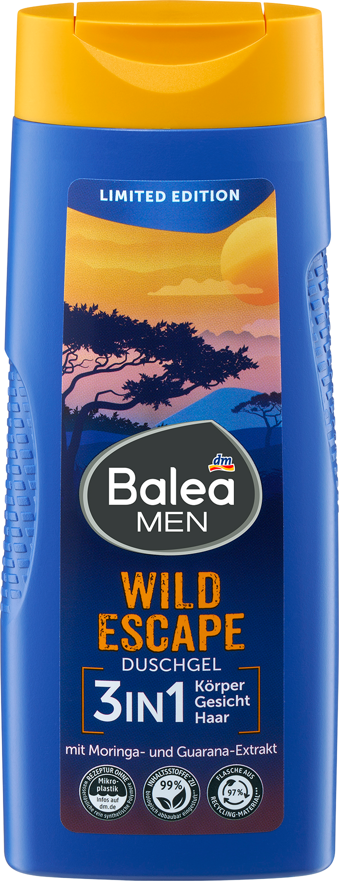 باليا جل الاستحمام للرجال وايلد إسكيب 3 في 1 ، 300 مل