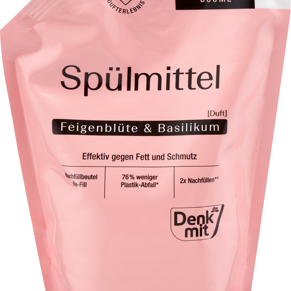 Denkmit كيس عبوة سائل للغسيل وزهر التين والريحان، 600 مل
