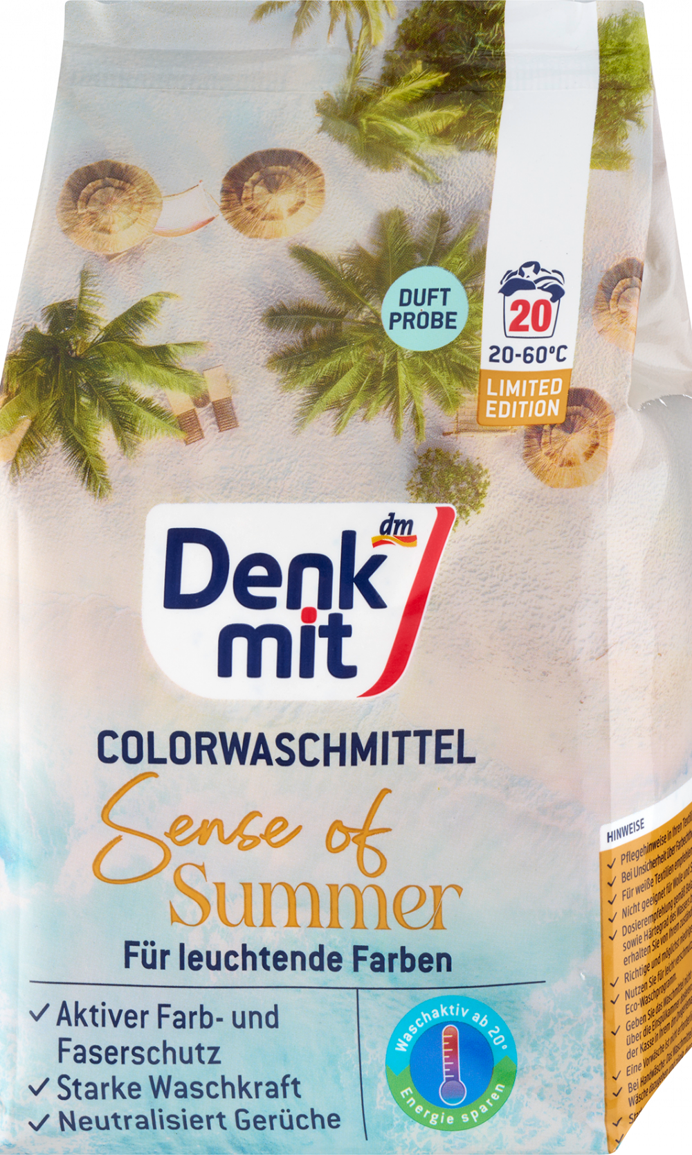 دنكميت مسحوق منظف ملون سنس أوف سمر ، 20 واط