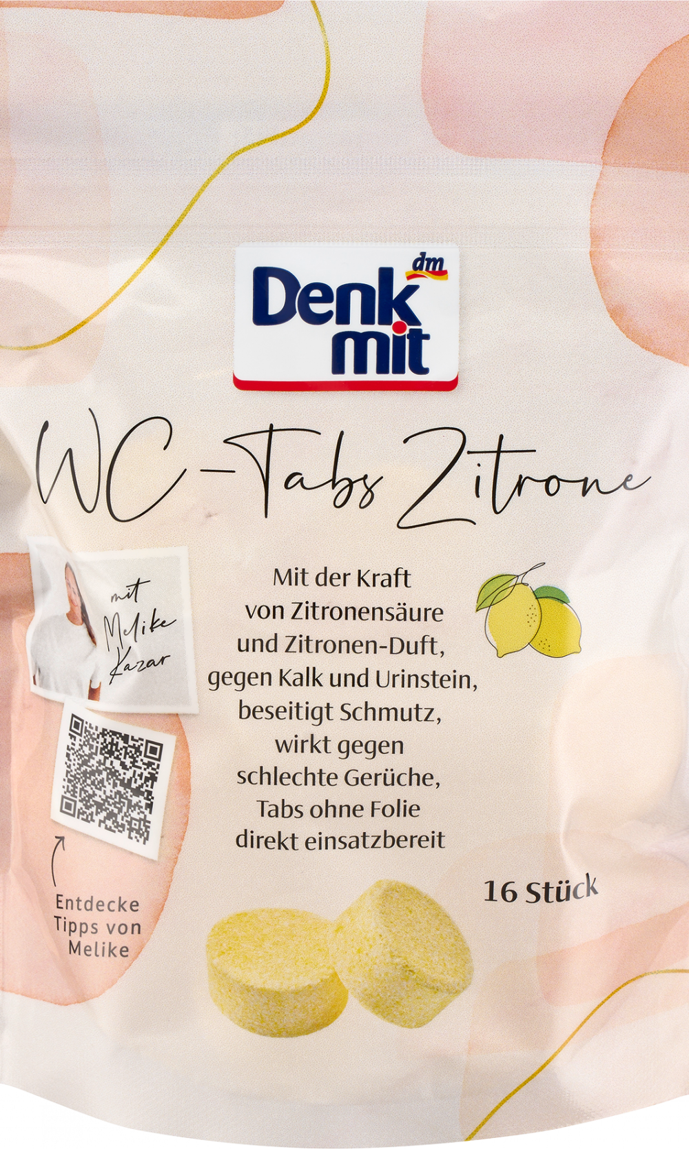 دنكميت منظف المرحاض أقراص ليمون، 16 قطعة