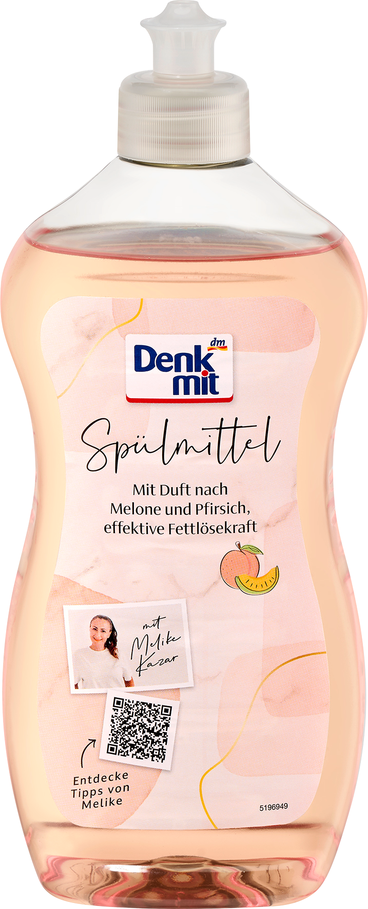 دنكميت سائل غسل الصحون البطيخ والخوخ، 500 مل